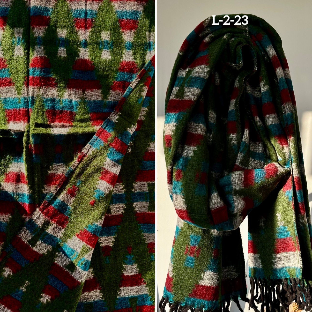 Tibetan yak wool Shawl/ Scarf/ Blanket, Meditation Shawl, loose weaved for super soft and warm, Best Gift for the winter.Wool Shawl/Scarf