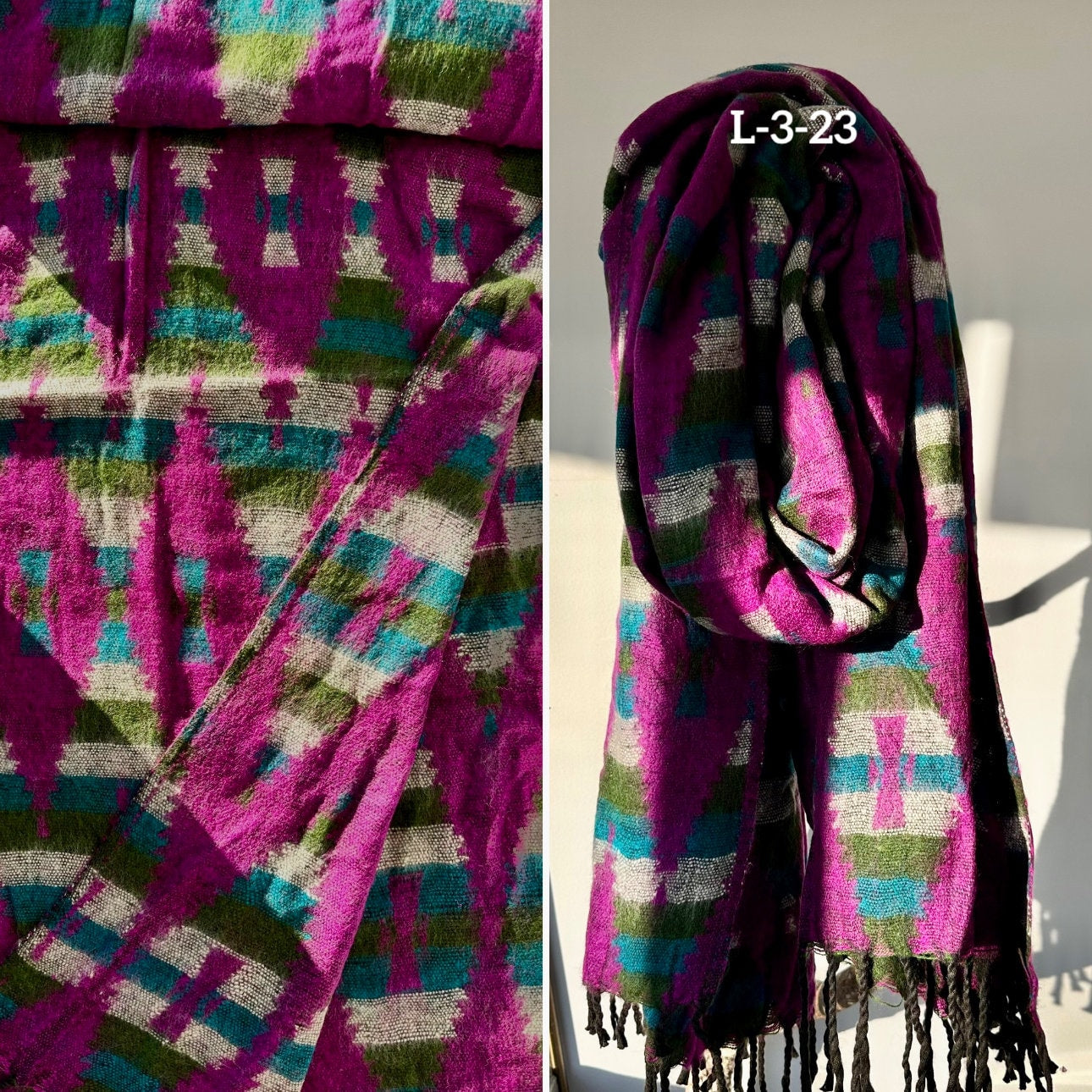 Tibetan yak wool Shawl/ Scarf/ Blanket, Meditation Shawl, loose weaved for super soft and warm, Best Gift for the winter.Wool Shawl/Scarf