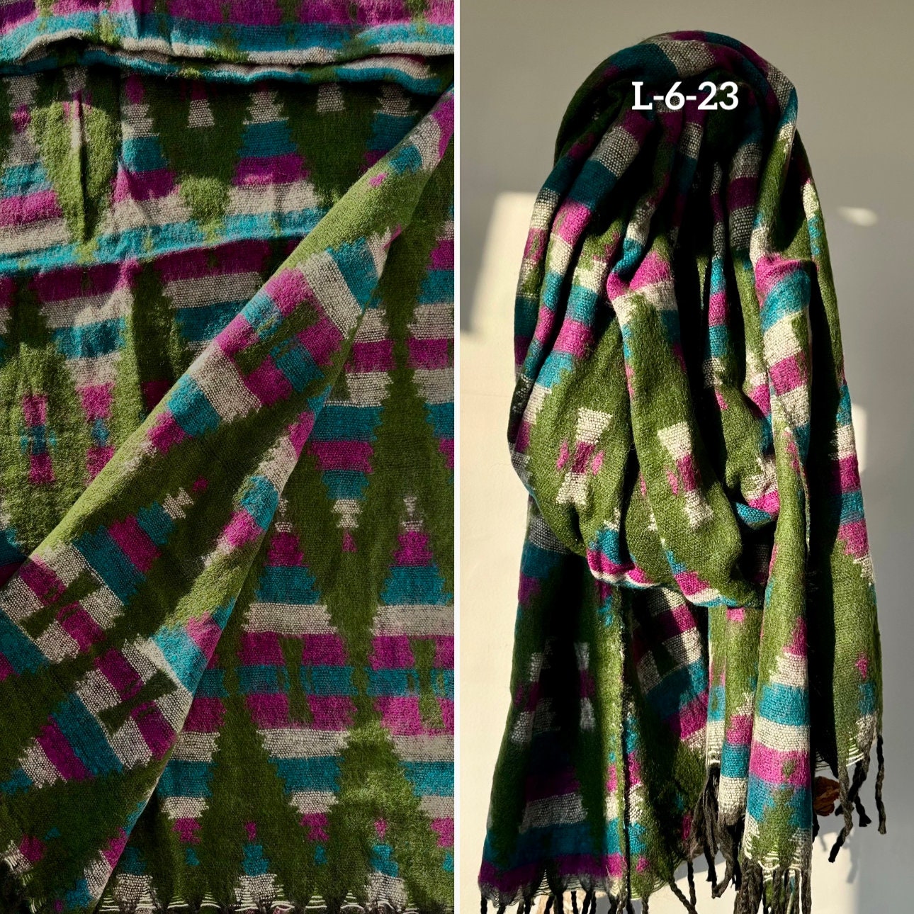 Tibetan yak wool Shawl/ Scarf/ Blanket, Meditation Shawl, loose weaved for super soft and warm, Best Gift for the winter.Wool Shawl/Scarf