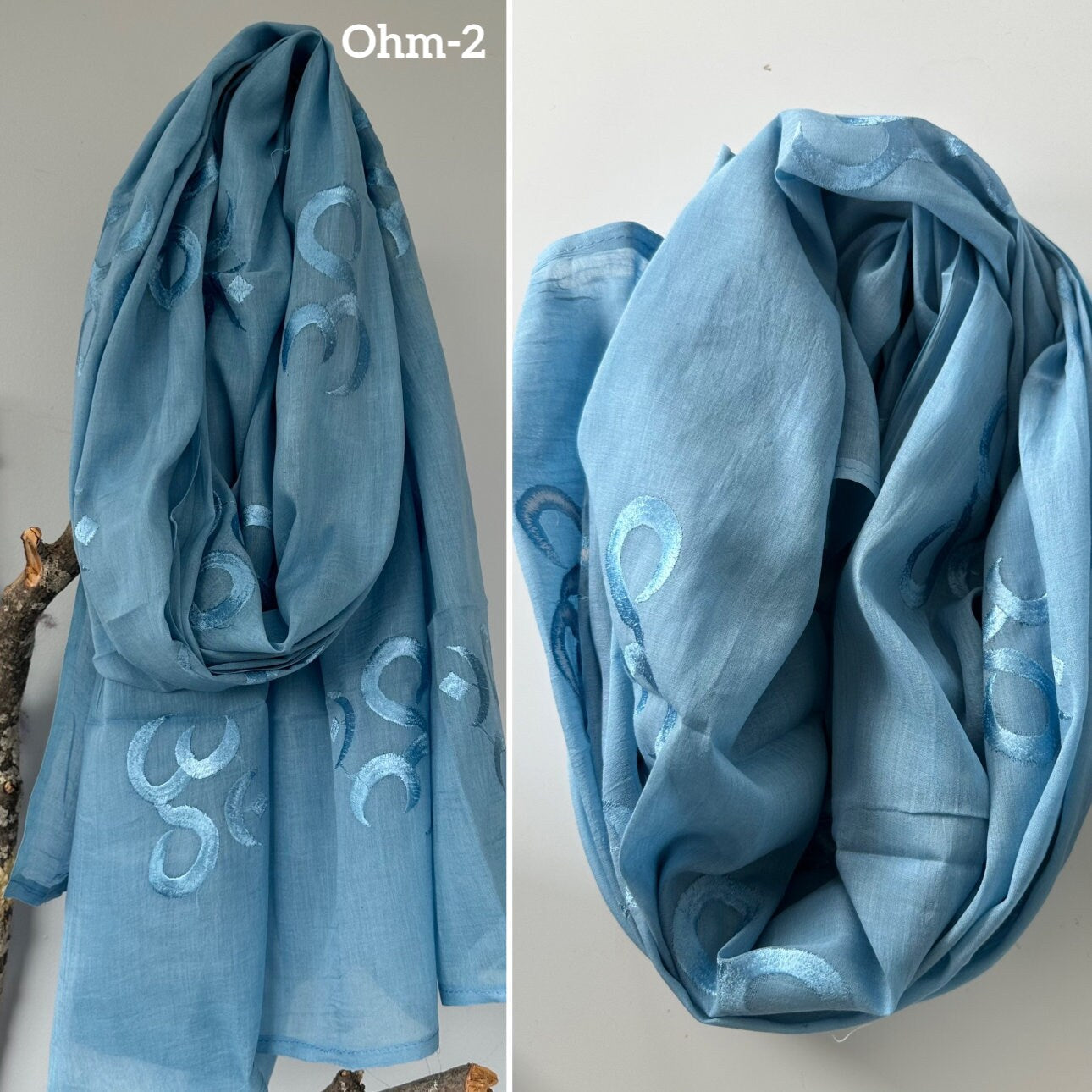 100% cotton Meditation scarfs/prayer scarf/ 54 embroidered Om Scarfs/mantra Scarf/ Yoga Scarf/ Shiva/shakti scarfs,plan colors Om scarfs.