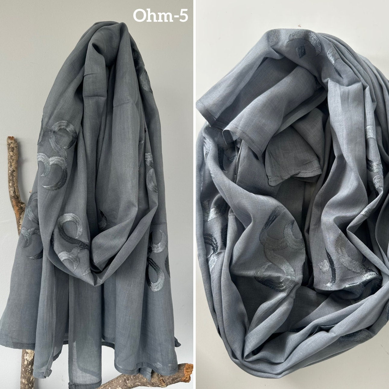 100% cotton Meditation scarfs/prayer scarf/ 54 embroidered Om Scarfs/mantra Scarf/ Yoga Scarf/ Shiva/shakti scarfs,plan colors Om scarfs.