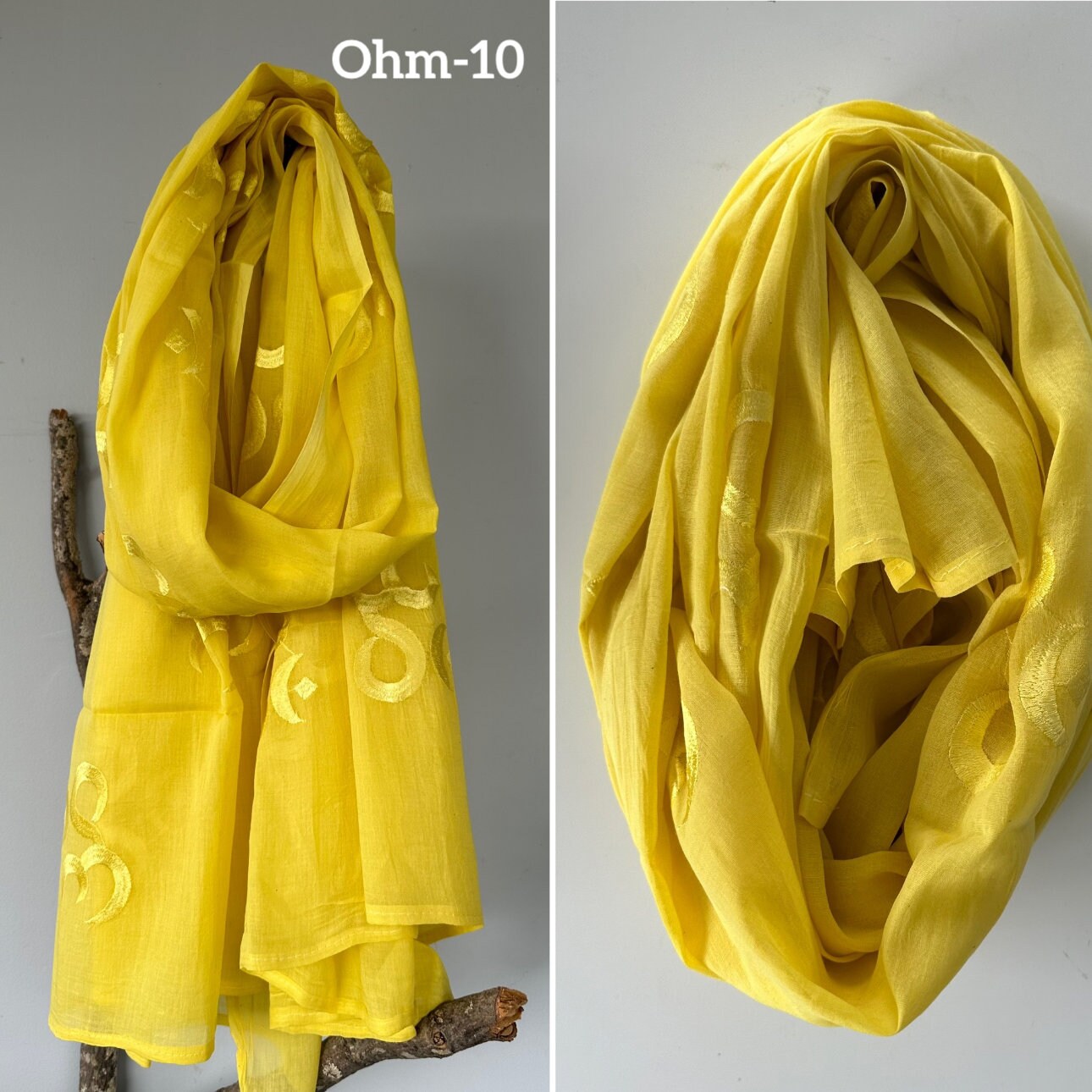 100% cotton Meditation scarfs/prayer scarf/ 54 embroidered Om Scarfs/mantra Scarf/ Yoga Scarf/ Shiva/shakti scarfs,plan colors Om scarfs.
