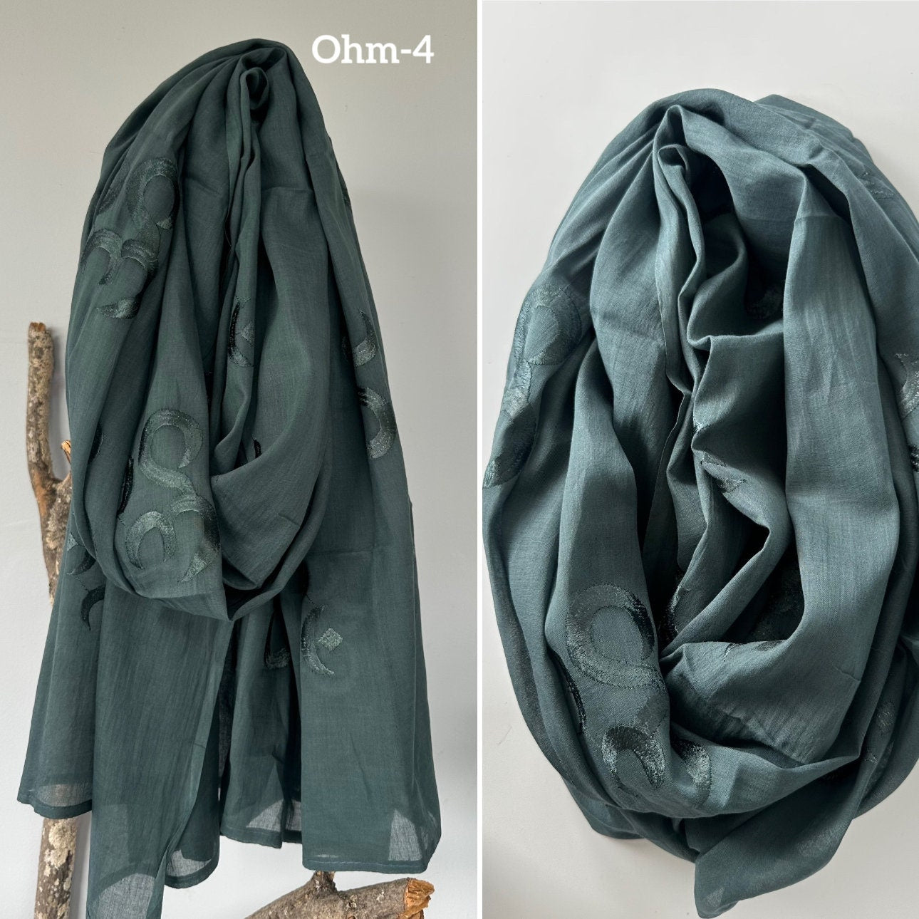 100% cotton Meditation scarfs/prayer scarf/ 54 embroidered Om Scarfs/mantra Scarf/ Yoga Scarf/ Shiva/shakti scarfs,plan colors Om scarfs.