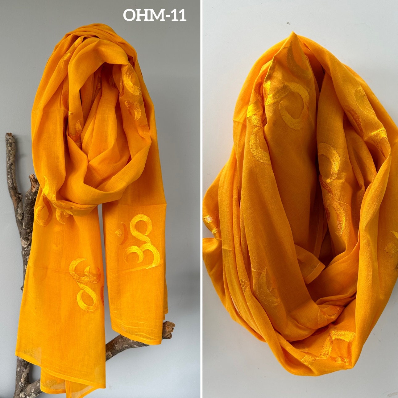 100% cotton Meditation scarfs/prayer scarf/ 54 embroidered Om Scarfs/mantra Scarf/ Yoga Scarf/ Shiva/shakti scarfs,plan colors Om scarfs.