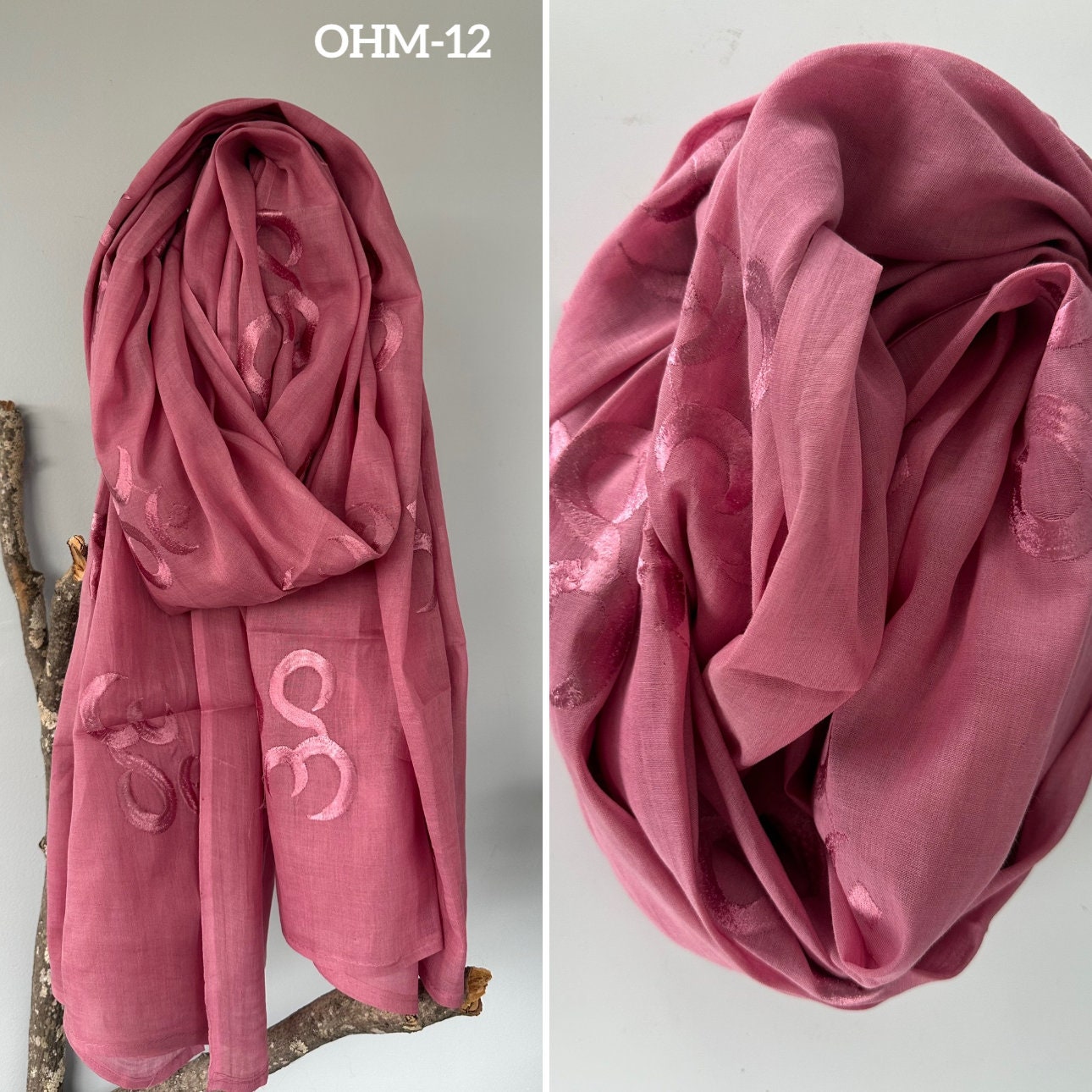 100% cotton Meditation scarfs/prayer scarf/ 54 embroidered Om Scarfs/mantra Scarf/ Yoga Scarf/ Shiva/shakti scarfs,plan colors Om scarfs.