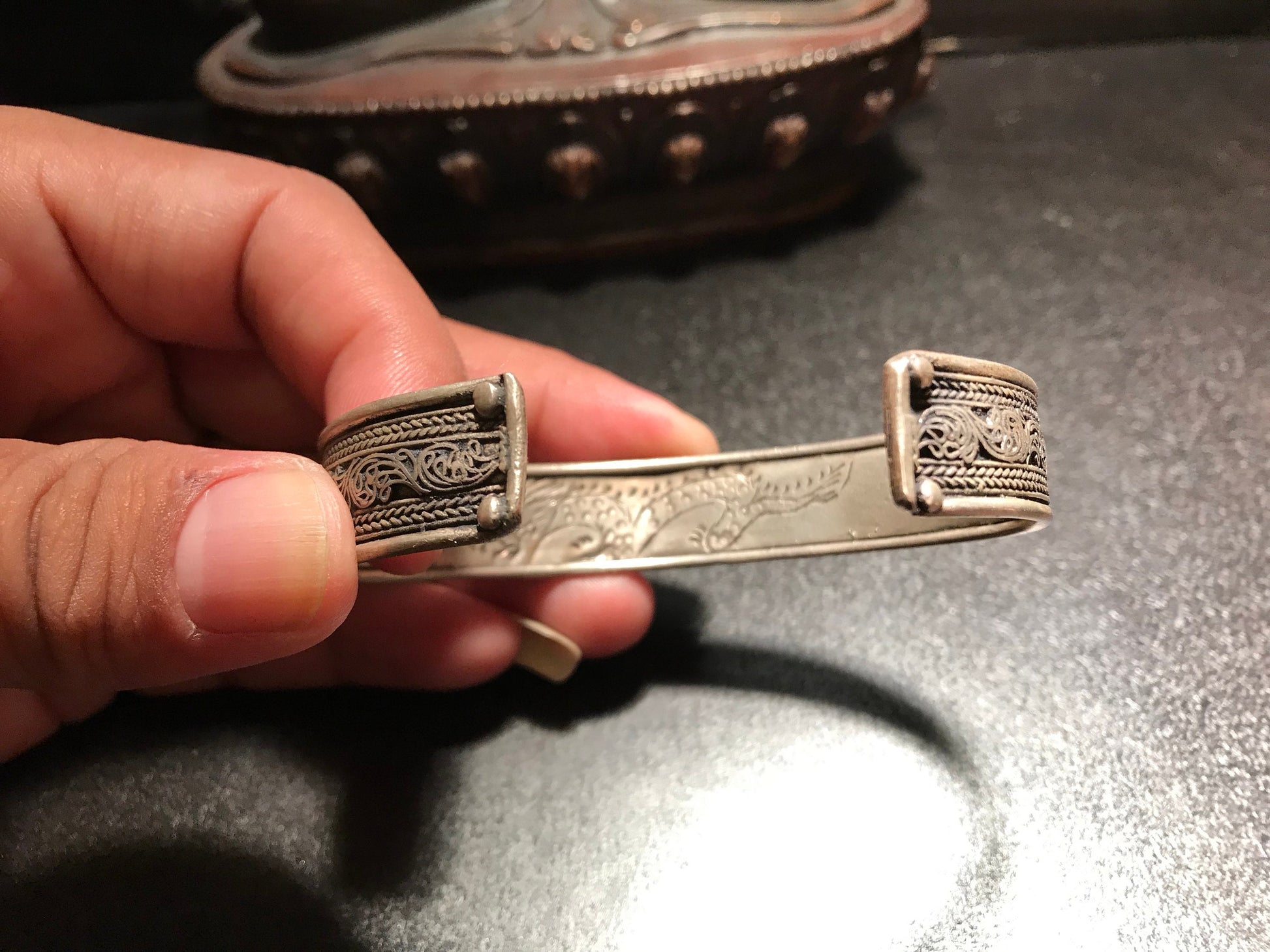 Tibetan Bracelet with Om Mani Padme Hum Mantra, Buddhist cuff bracelet, compassion, protection and peace bracelet. Nepali Bracelet,