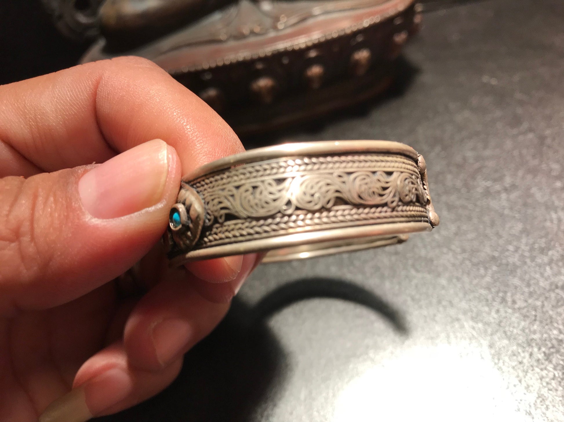 Tibetan Bracelet with Om Mani Padme Hum Mantra, Buddhist cuff bracelet, compassion, protection and peace bracelet. Nepali Bracelet,