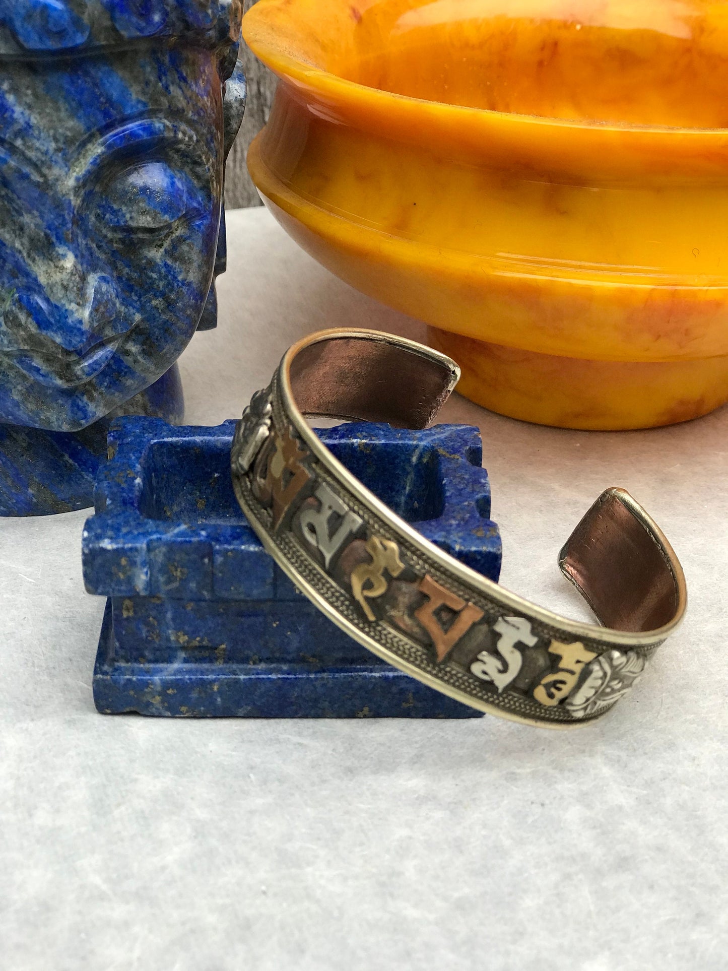 Tibetan Bracelet, with buddhist mantra, "Om Mani Padme Hum" compassion, protection, luck Mantra, nepali cuff, meditation and for healing.