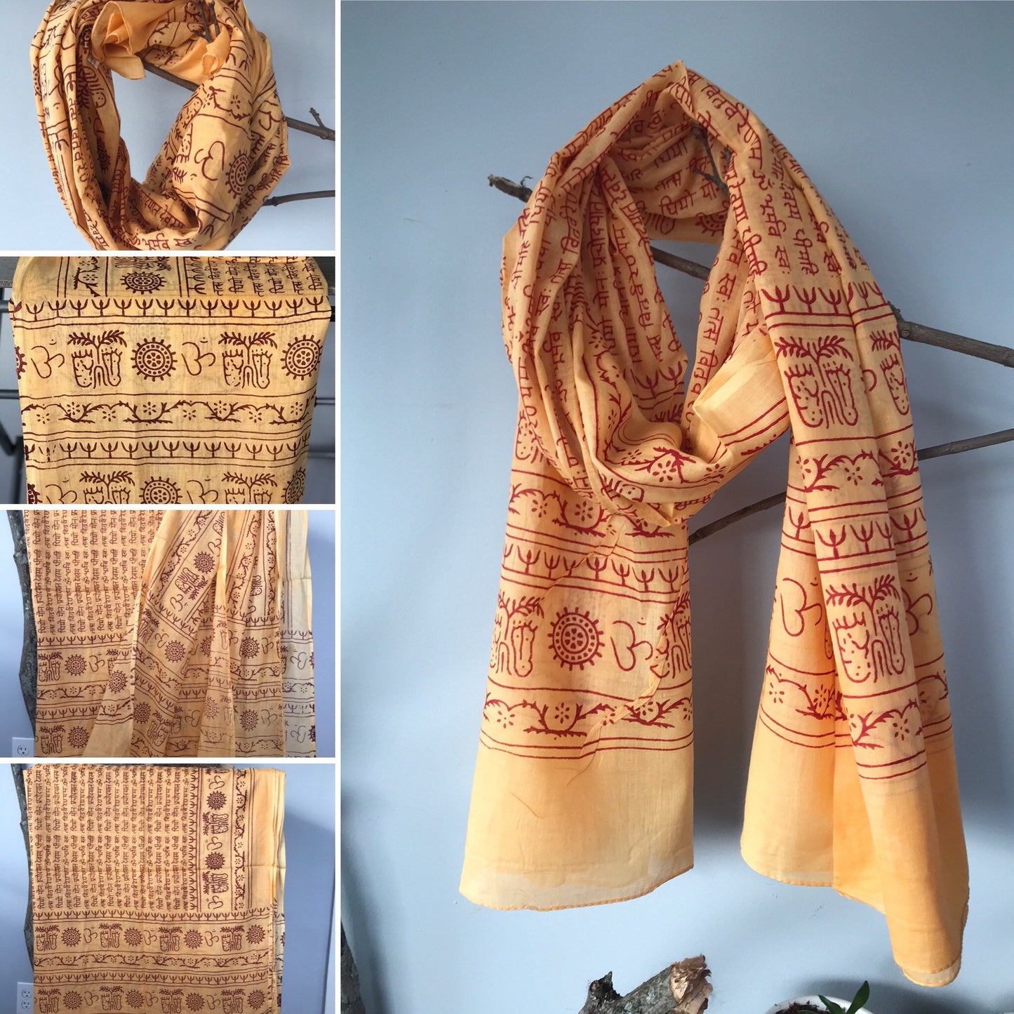 100% cotton Meditation scarfs/prayer scarf/ Om Scarfs/mantra Scarf/ Yoga Scarf/ Shiva/shakti scarfs