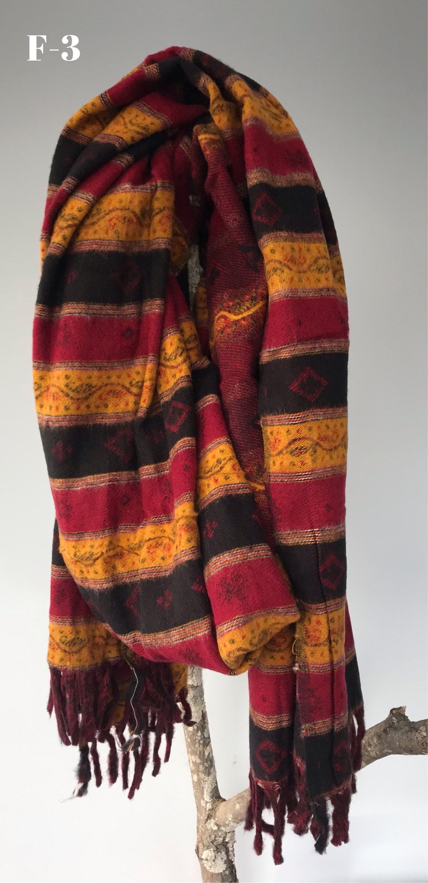 Tibetan yak wool Shawl/ Scarf/ Blanket, Meditation Shawl, medium loose weaved for super soft and warm, Best Gift for the winter.Big Scarf.