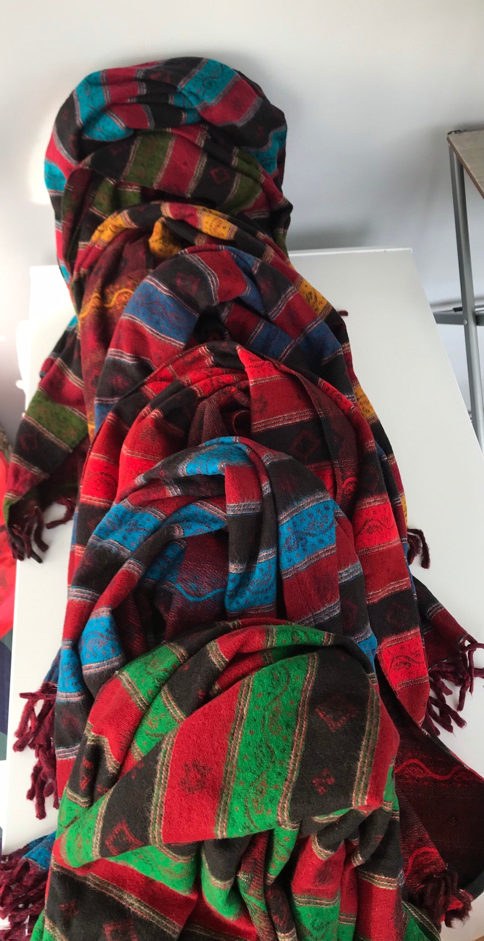 Tibetan yak wool Shawl/ Scarf/ Blanket, Meditation Shawl, medium loose weaved for super soft and warm, Best Gift for the winter.Big Scarf.