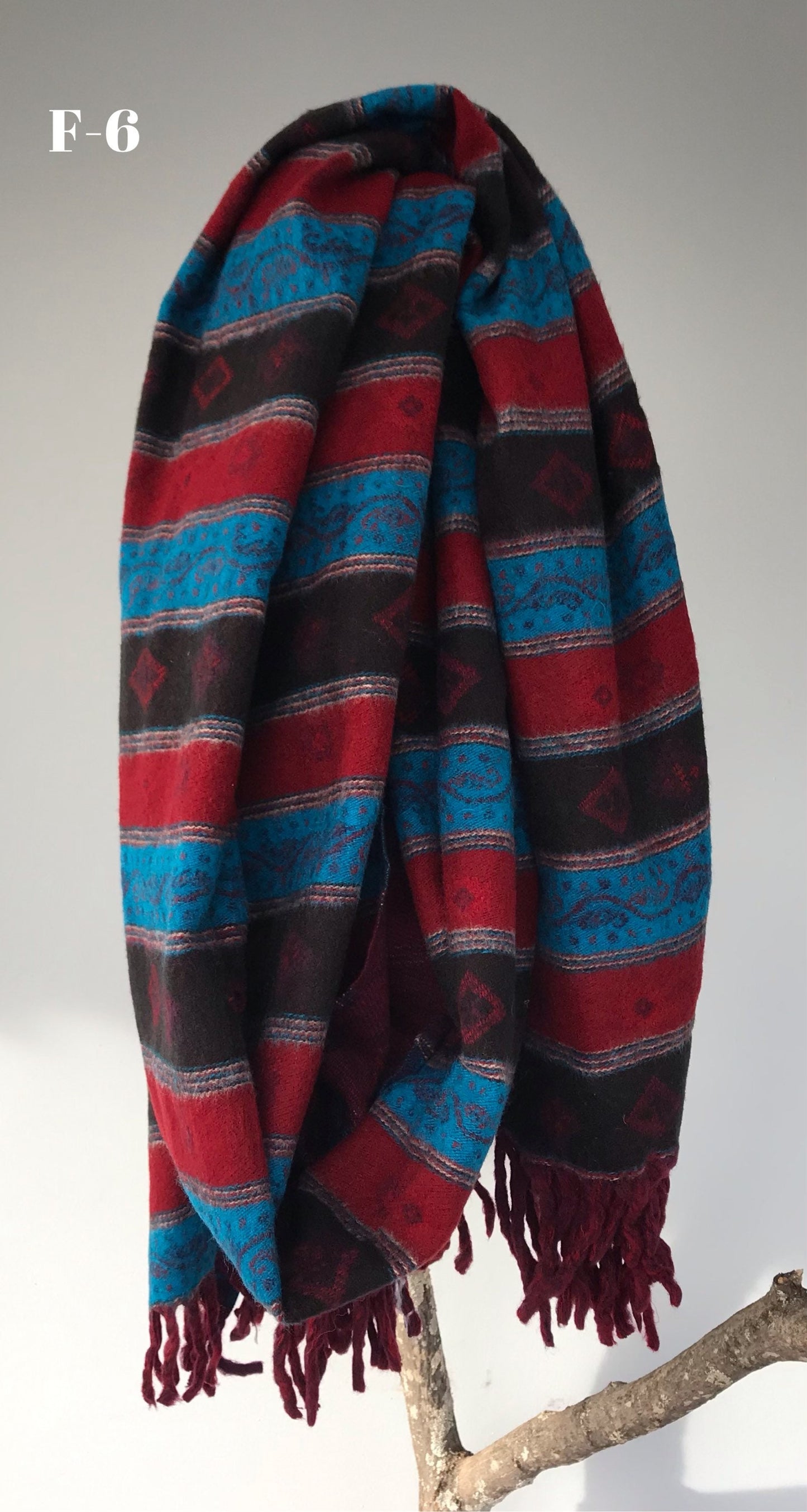 Tibetan yak wool Shawl/ Scarf/ Blanket, Meditation Shawl, medium loose weaved for super soft and warm, Best Gift for the winter.Big Scarf.