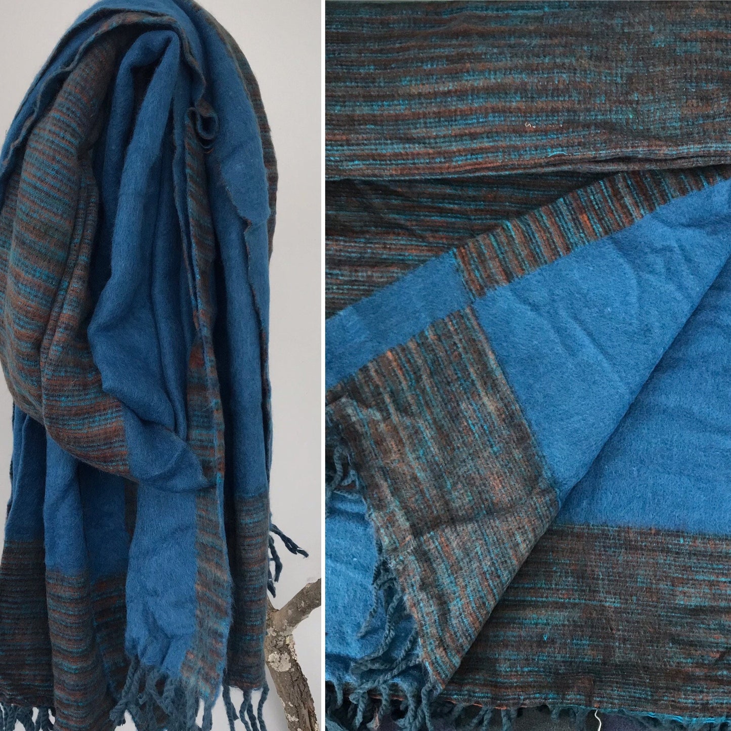 Handloom Tibet Yak wool shawl/blanket/winter shawl/big Scarf, meditation shawl, Super soft and warm,Dark red color