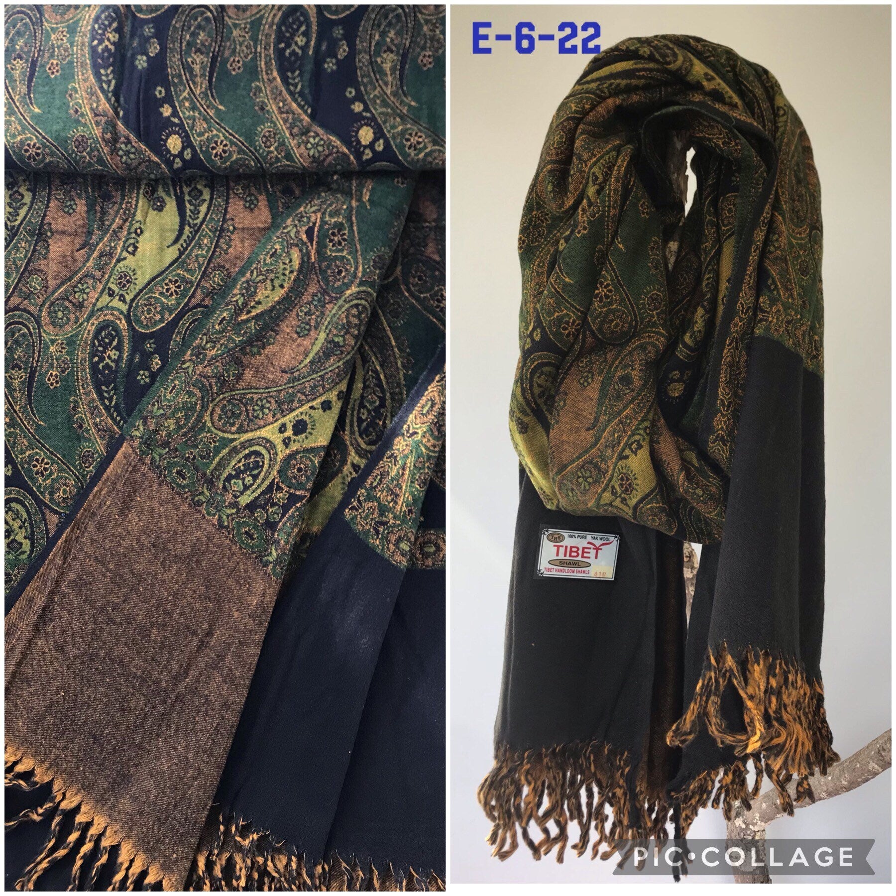 Tibetan yak wool Shawl/ Scarf/ Blanket, Meditation Shawl, loose weaved for super soft and warm, Best Gift for the winter.