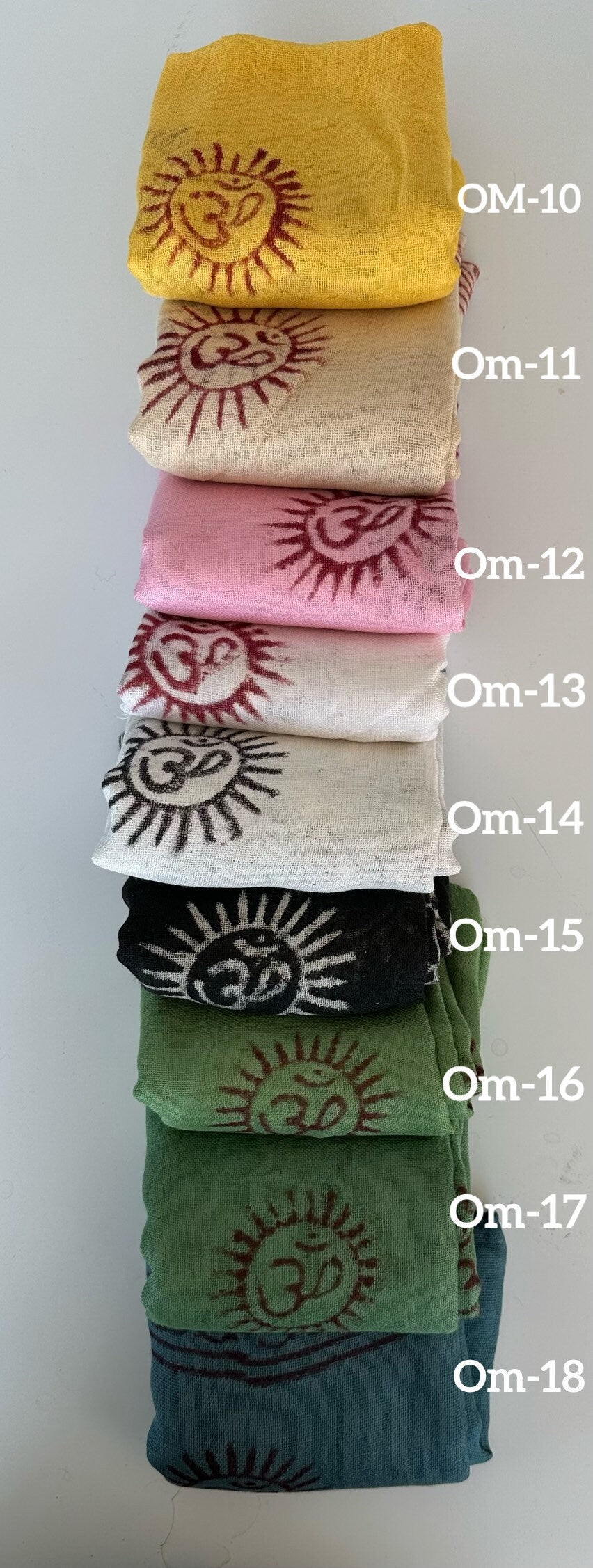 Super soft hand woven cotton with Block printed Om Scarf/shawl/wraparound. summer scarfs Meditation scarf and shawl