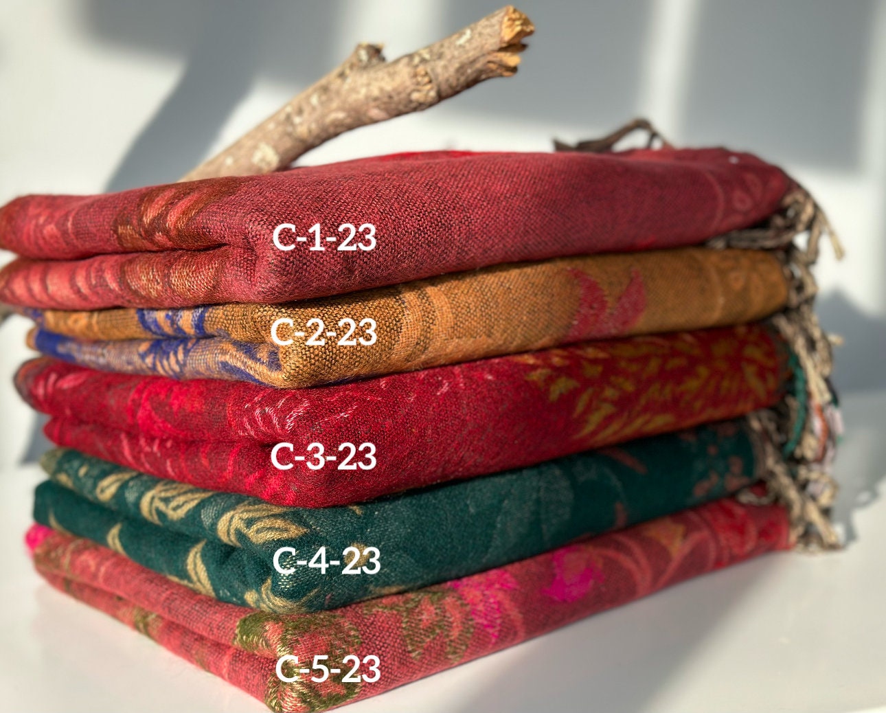 Reversible Tibetan yak wool Shawl/Scarf Blanket, Shawl, loose weaved for super soft and warm,Best winter gift, floral designs/parsley design