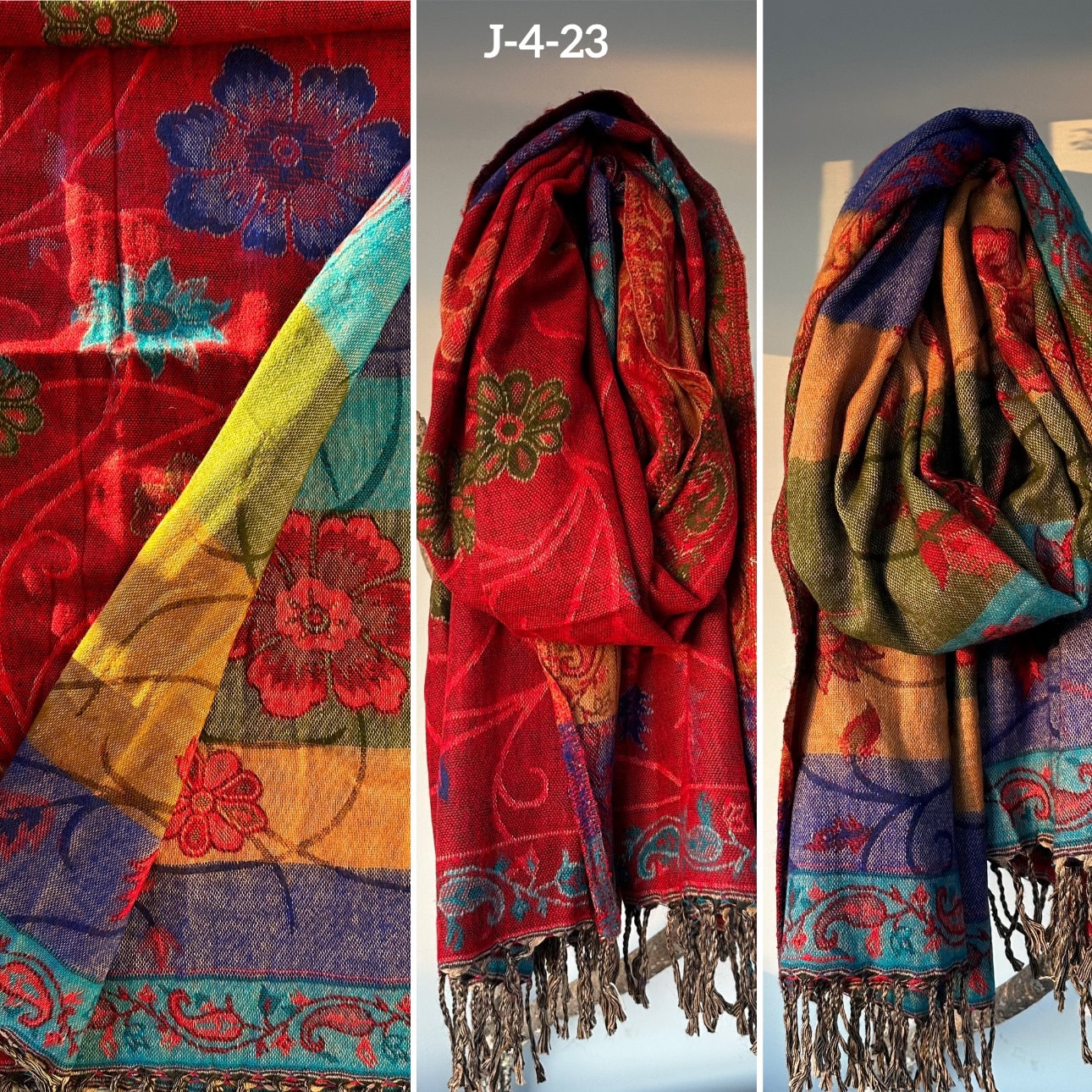 Reversible Tibetan yak wool Shawl/Scarf Blanket, Shawl, loose weaved for super soft and warm,Best winter gift, floral designs/parsley design