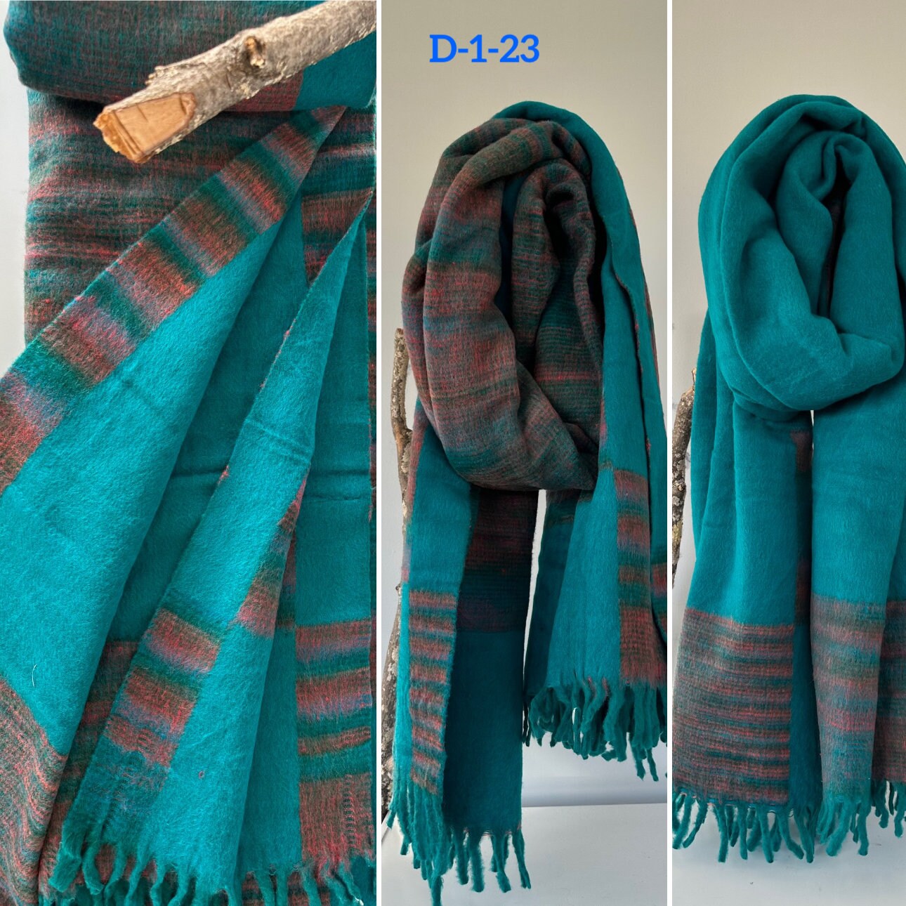 Handloom Tibet Yak wool shawl/blanket/winter shawl/big Scarf, meditation shawl, Super soft and warm,Dark red color