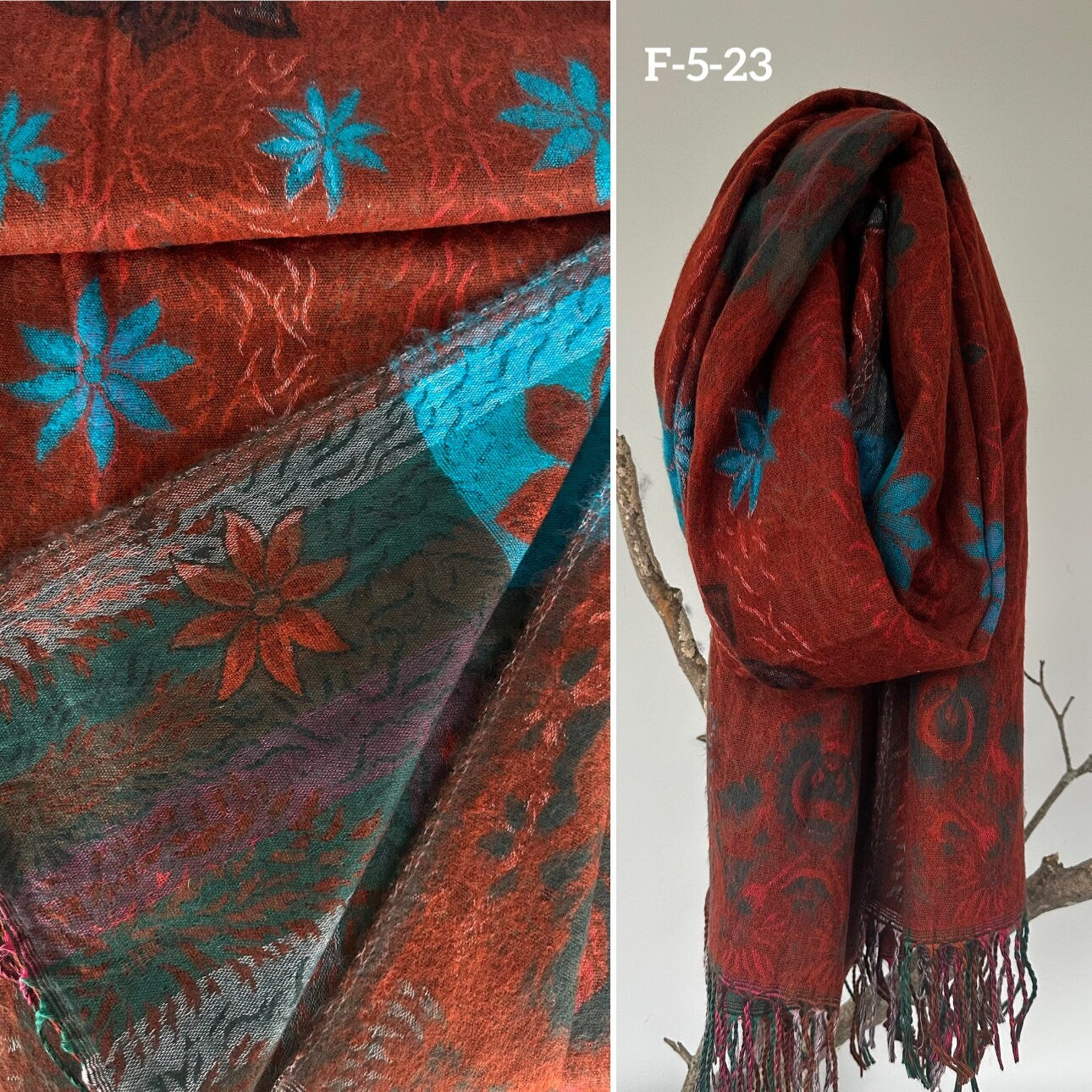 Tibetan yak wool Shawl/ Scarf/ Blanket, Meditation Shawl, loose weaved for super soft and warm, Best Gift for the winter. floral designs ..