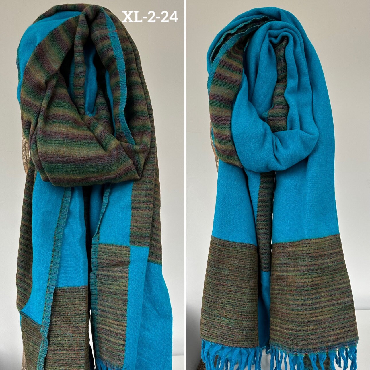 Xl Handloom Tibet Yak wool shawl/blanket/winter shawl/big Scarf, meditation shawl, Super soft and warm,Best gift. Tibetan winter wool shawl.