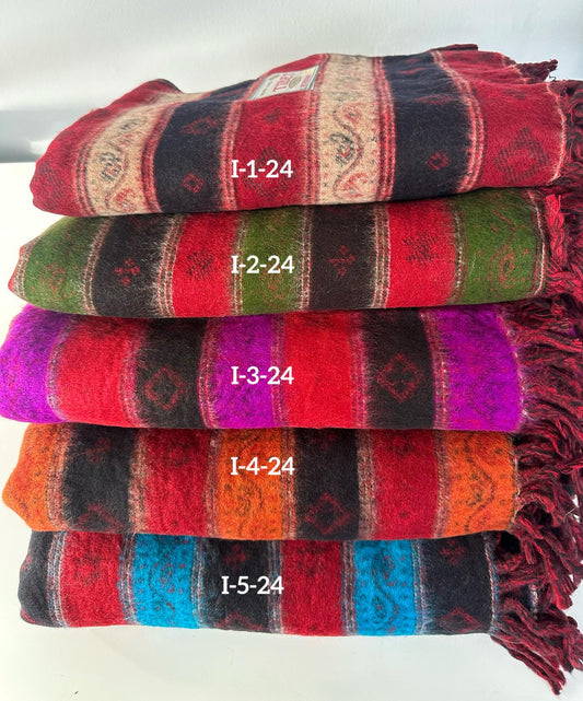 Tibetan yak wool Shawl/ Scarf/ Blanket, Meditation Shawl, loose weaved for super soft and warm, Best Gift for the winter.Big Scarf.