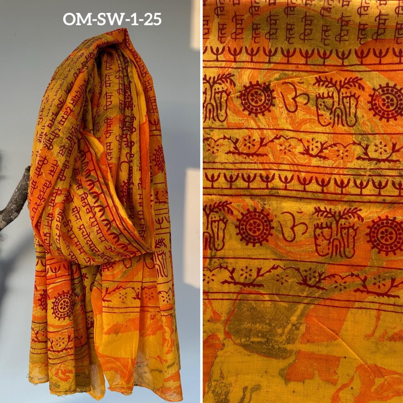 100% cotton Meditation scarfs/prayer scarf/ Om Scarfs/mantra Scarf/ Yoga Scarf/ Shiva/shakti scarfs/marble wash