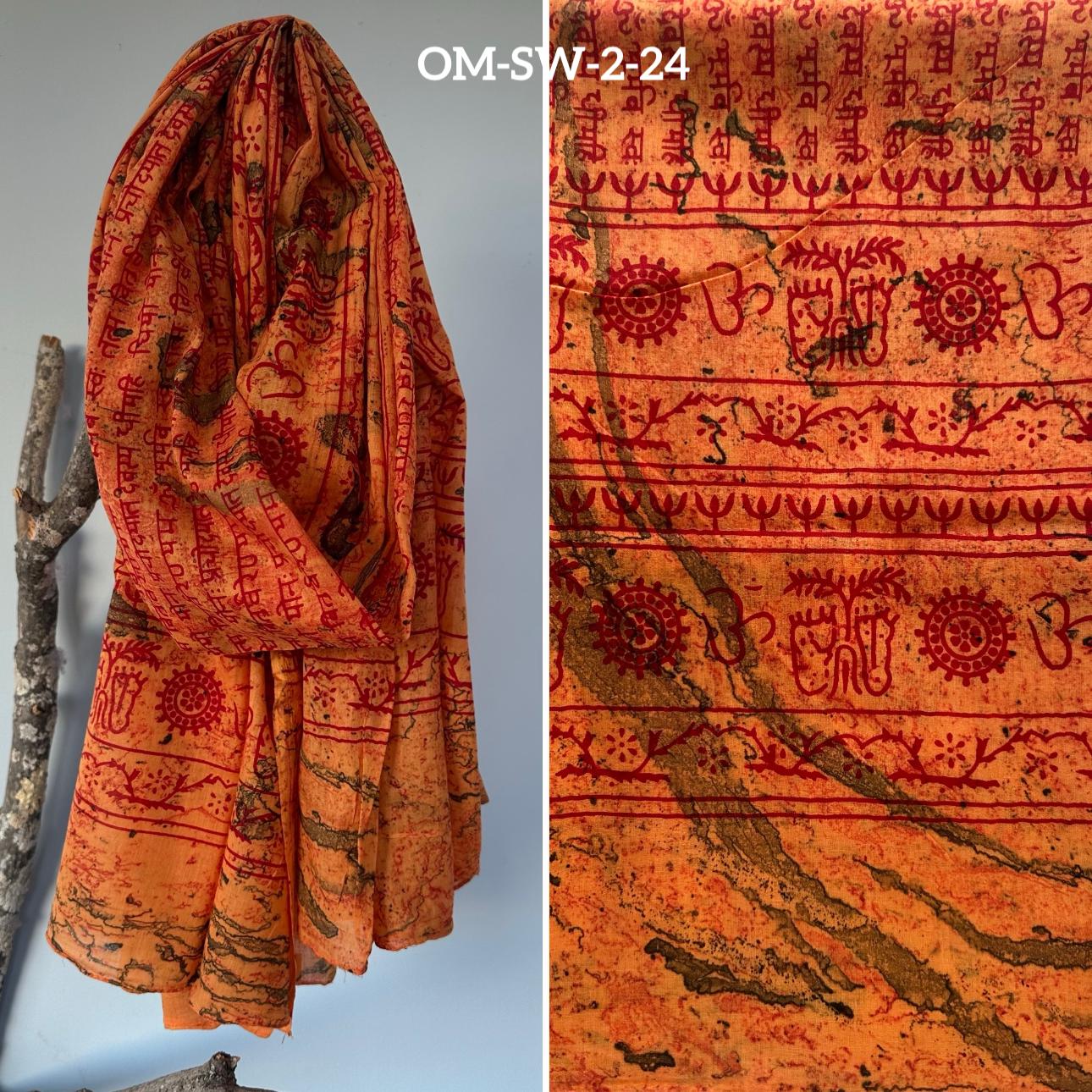 100% cotton Meditation scarfs/prayer scarf/ Om Scarfs/mantra Scarf/ Yoga Scarf/ Shiva/shakti scarfs/marble wash